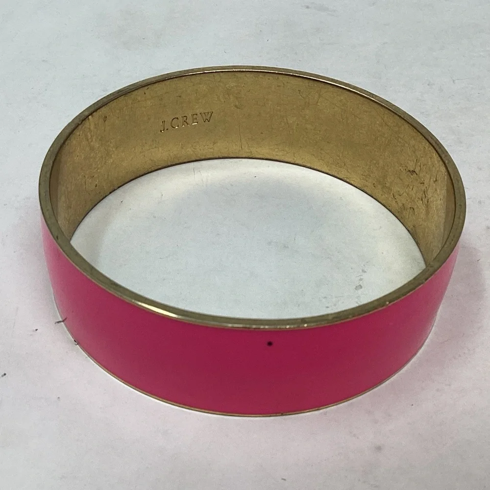 J. CREW Barbiecore Thick Pink Bangle Bracelet